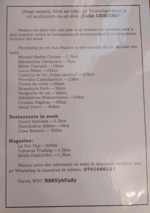 Casa Cristina Hotel Cartisoara Luaran gambar